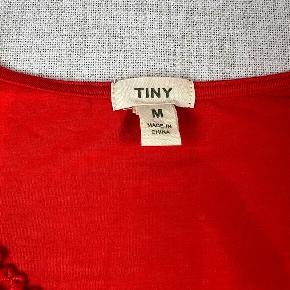 Tiny by Anthropologie Red Gardenia Lace Top Feminine Women's M - Picture 6 of 8